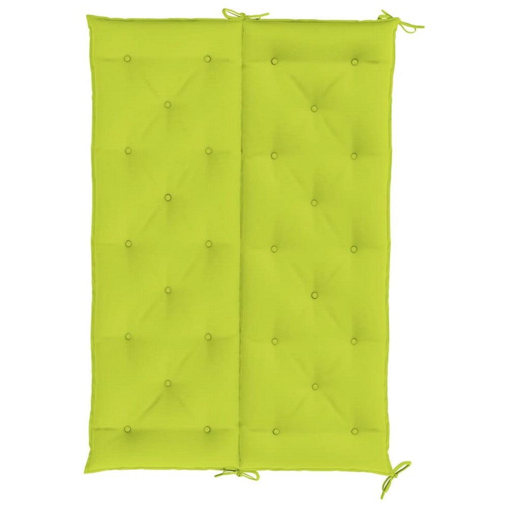 Claire 2pc Outdoor Cushion for Bench Tufted Green Oxford Fabric