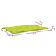 Claire 2pc Outdoor Cushion for Bench Tufted Green Oxford Fabric