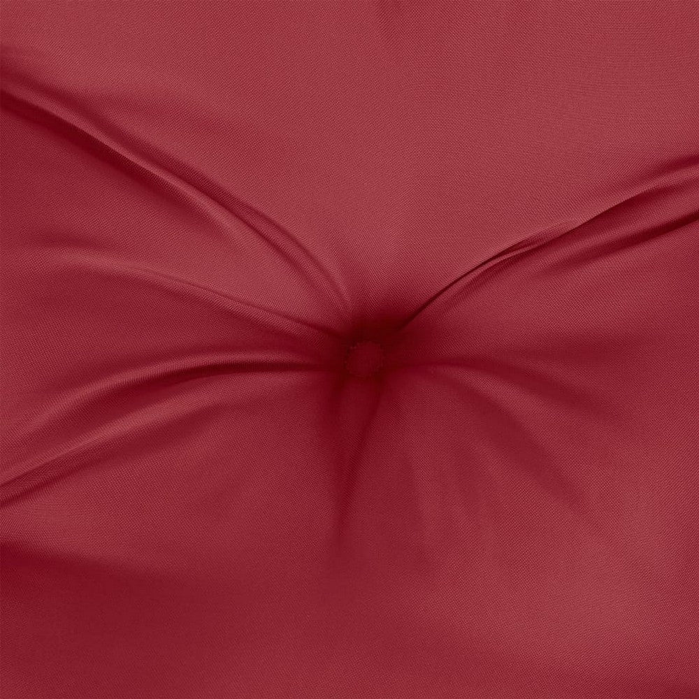 Claire 2pc Outdoor Cushion for Bench Tufted Wine Red Oxford Fabric