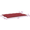 Claire 2pc Outdoor Cushion for Bench Tufted Wine Red Oxford Fabric