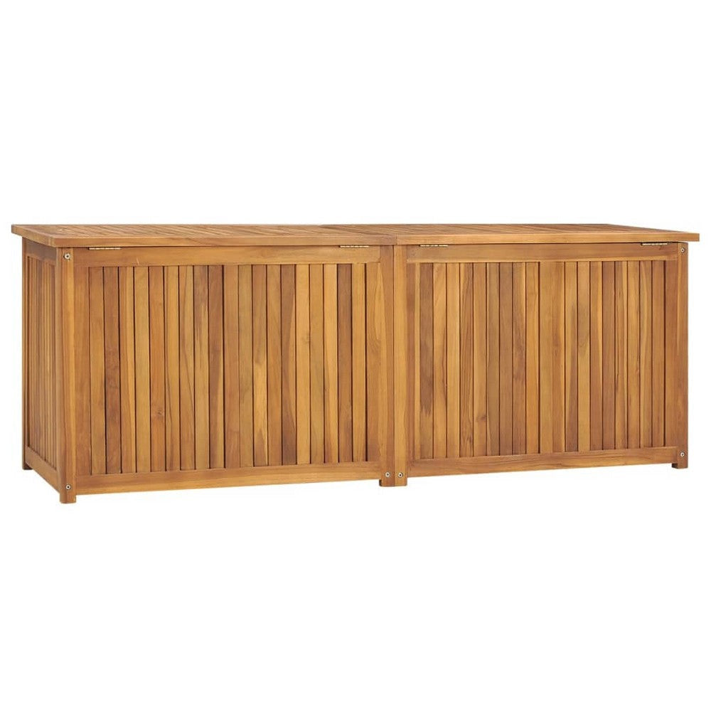 Misty Outdoor 59’’ Storage Box Weather Resistant Brown Acacia Wood