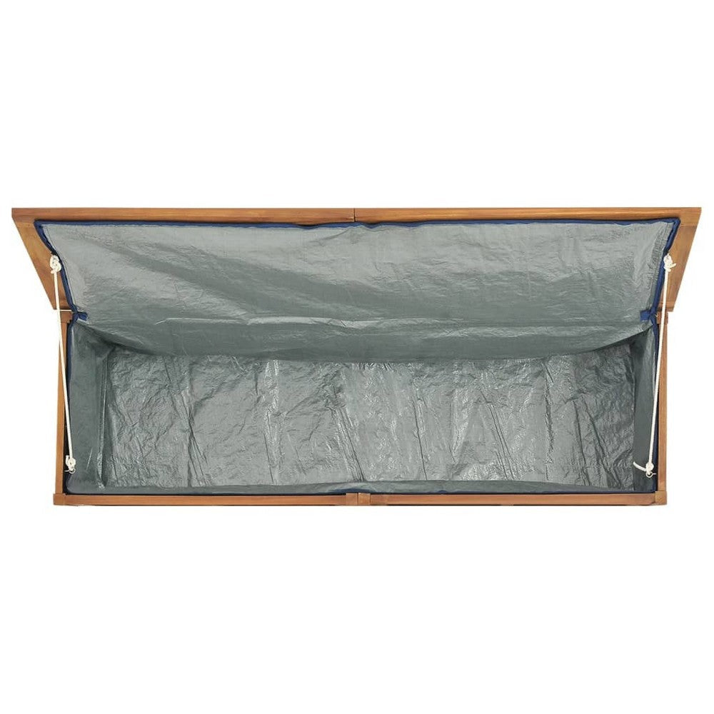 Misty Outdoor 59’’ Storage Box Weather Resistant Brown Acacia Wood