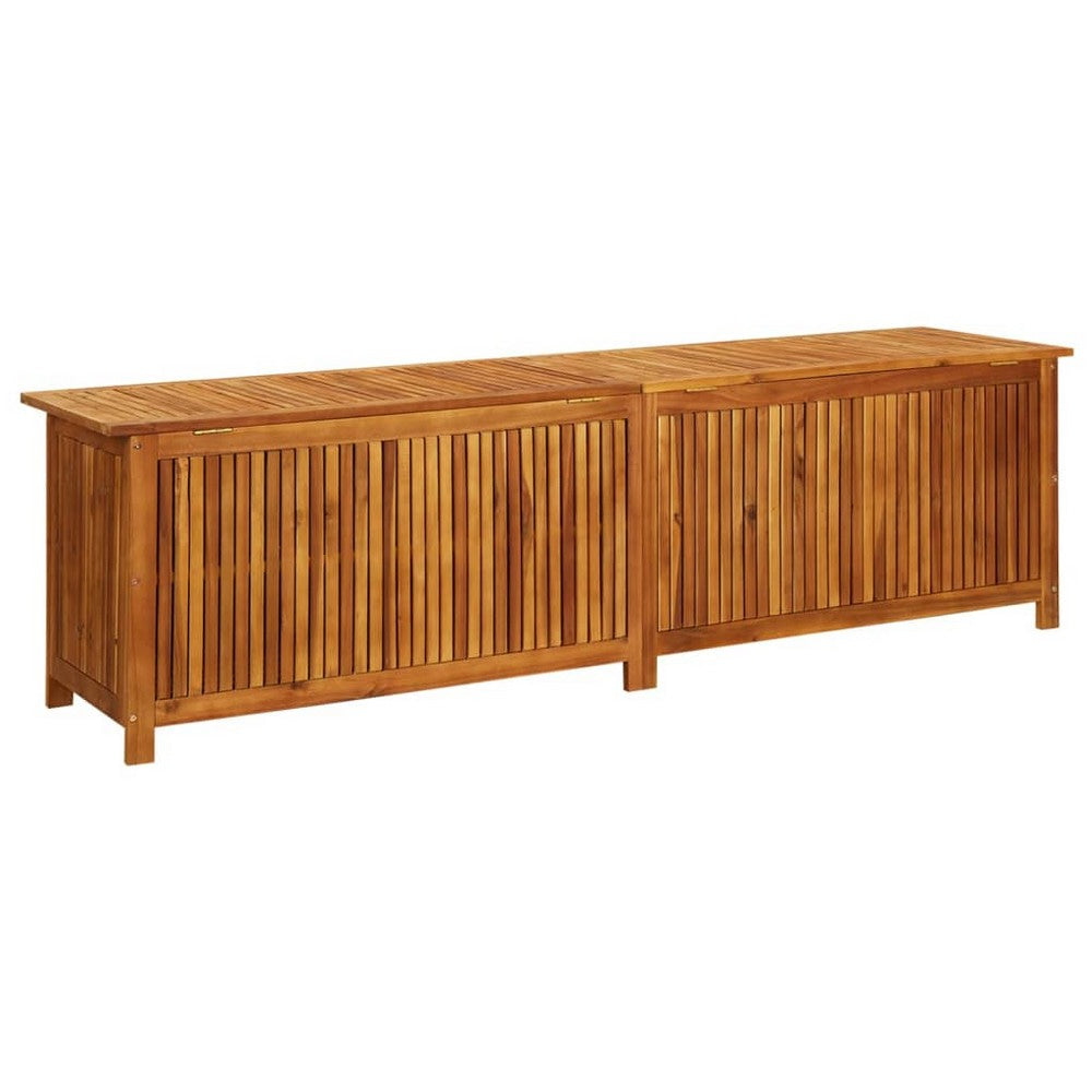 Misty Outdoor Storage Box Large 79’’ Natural Brown Solid Teak Wood