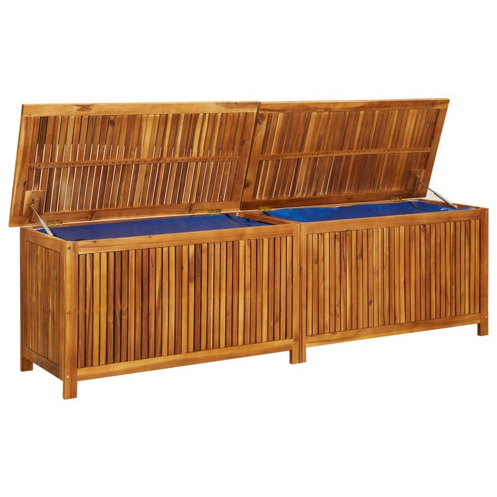 Misty Outdoor Storage Box Large 79’’ Natural Brown Solid Teak Wood