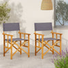 Outdoor Folding Directors Accent Set of 2, Gray, Acacia Wood