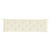 Claire Garden Cushion for Bench, Tufted Ivory White Oxford Fabric