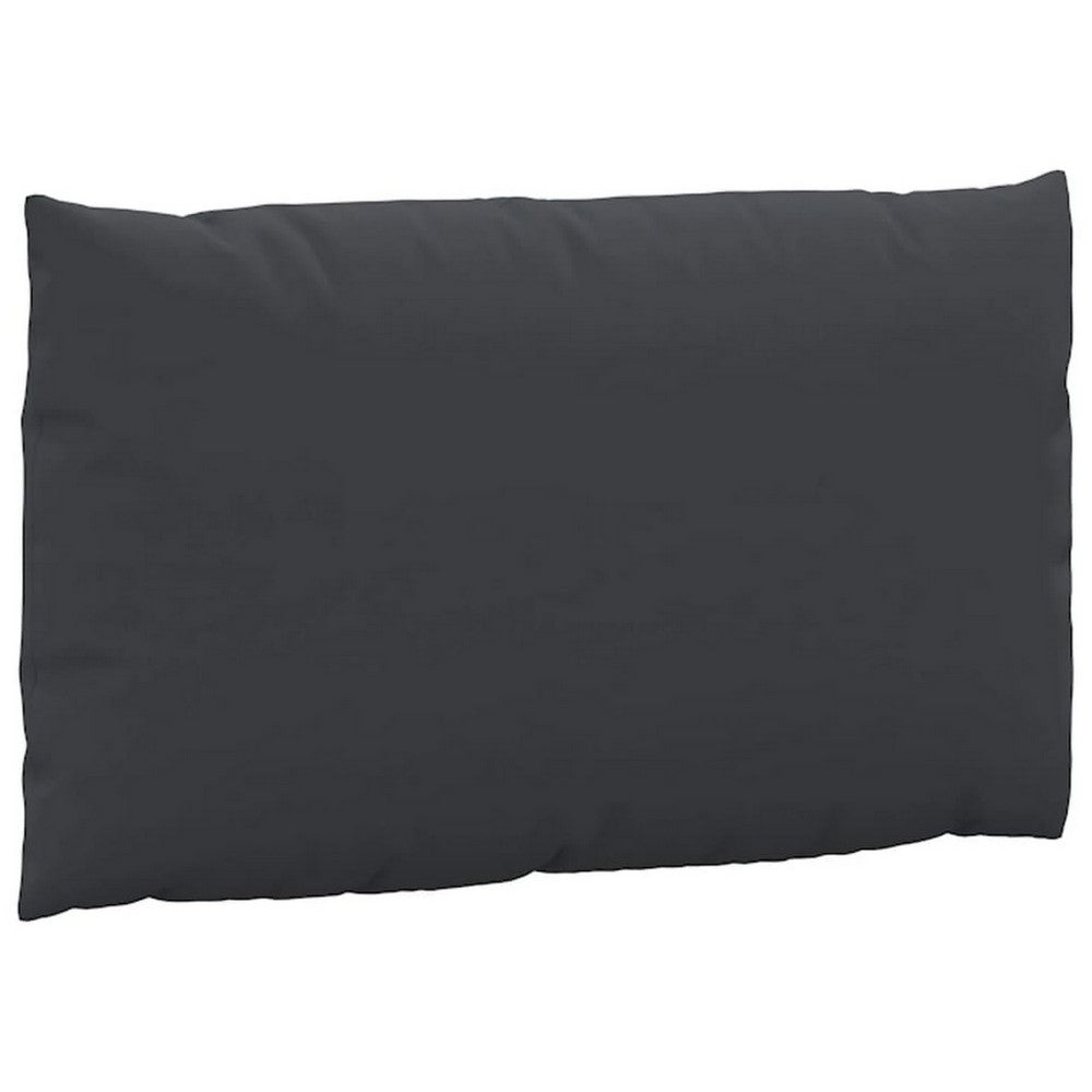 Paom 3pc Outdoor Pallet Cushion Set, Plush Patio Black Oxford Fabric