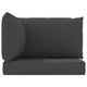 Paom 3pc Outdoor Pallet Cushion Set, Plush Patio Black Oxford Fabric