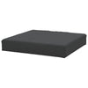 Paom 3pc Outdoor Pallet Cushion Set, Plush Patio Black Oxford Fabric