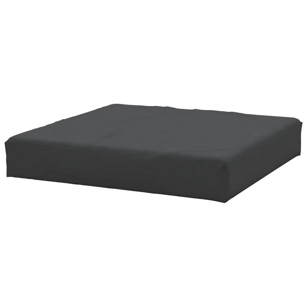 Paom 3pc Outdoor Pallet Cushion Set, Plush Patio Black Oxford Fabric
