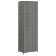 Outdoor Garden 71’’ Tall Storage Cabinet 2 Doors Gray Rattan Wood BM326298