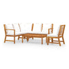 Roma 5pc Modular Outdoor Sofa and Table Set Solid Acacia Wood White BM326302