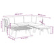 Roma 6pc Modular Outdoor Sofa and Table Set Solid Wood White Gray BM326308