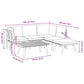 Roma 6pc Modular Outdoor Sofa and Table Set Solid Wood White Gray BM326308