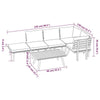 Roma 6pc Modular Outdoor Sofa and Table Set Solid Wood Gray White BM326309