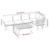 Roma 9pc Modular Outdoor Sofa and Table Set Solid Wood Gray White BM326310