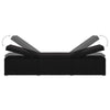 Outdoor Chaise Sun Lounger with Cushion, 77" Black Poly Rattan Frame