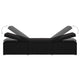 Outdoor Chaise Sun Lounger with Cushion, 77" Black Poly Rattan Frame