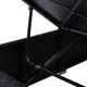 Outdoor Chaise Sun Lounger with Cushion, 77" Black Poly Rattan Frame