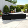 Outdoor Chaise Sun Lounger with Cushion, 77" Black Poly Rattan Frame