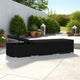 Outdoor Chaise Sun Lounger with Cushion, 77" Black Poly Rattan Frame