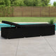 Outdoor Chaise Sun Lounger with Cushion, 77" Black Poly Rattan Frame