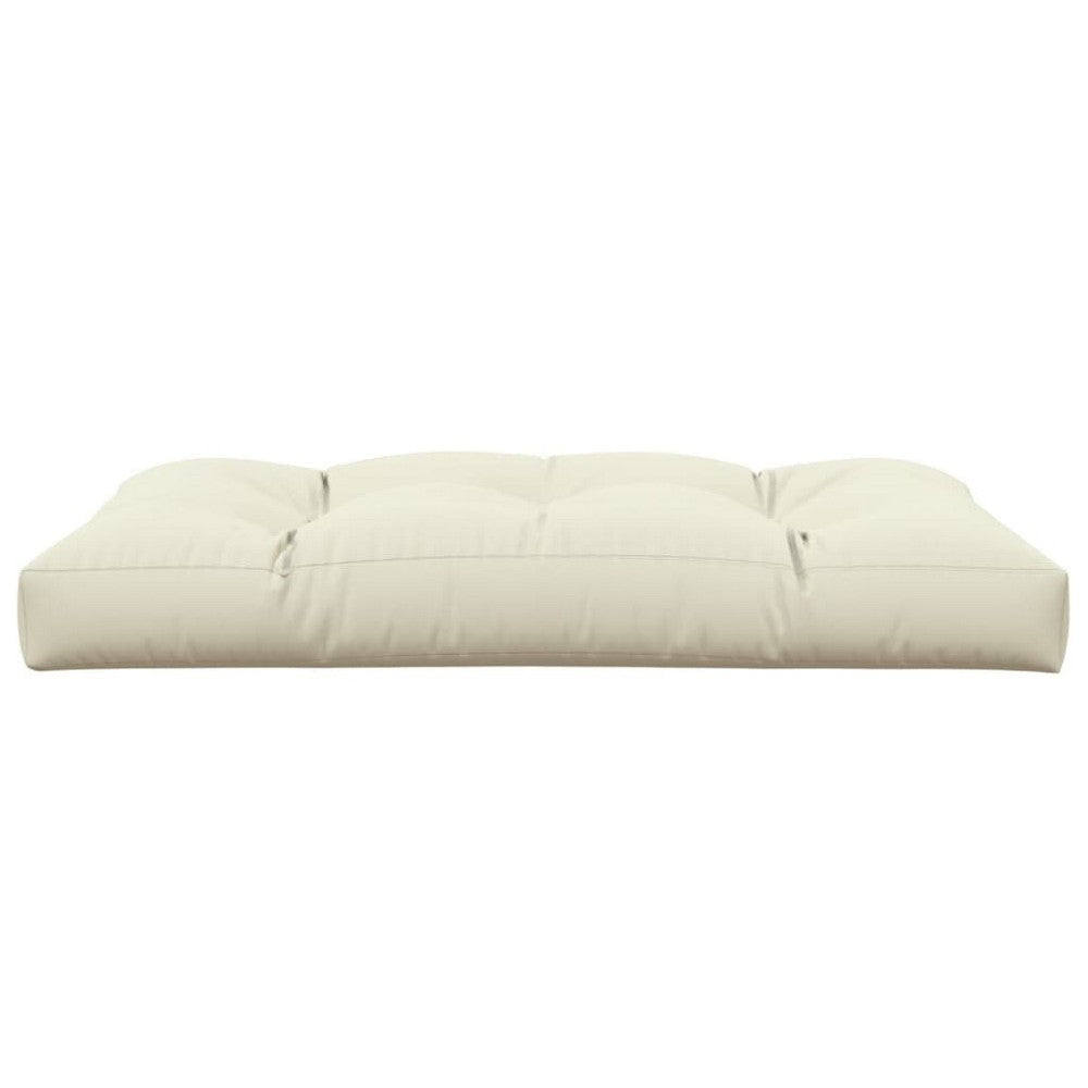 Moni Outdoor Cushion for Bench Plush Tufted Ivory Oxford Fabric BM326319