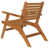 Outdoor Set of 2, Slatted Design, Acacia Wood, Brown Finish