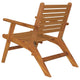 Outdoor Set of 2, Slatted Design, Acacia Wood, Brown Finish