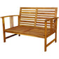 Roma 4pc Modular Outdoor Sofa and Table Set Brown Acacia Wood White BM326325