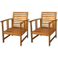 Roma 4pc Modular Outdoor Sofa and Table Set Brown Acacia Wood White BM326325