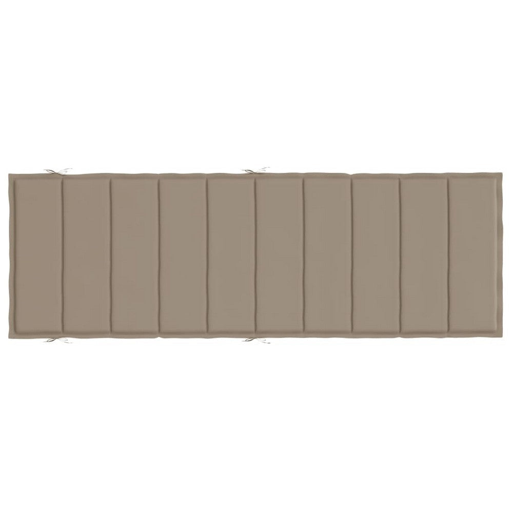 Outdoor Cushion for Chaise Lounger w Pillow Taupe Brown Fabric 73’’ BM326332