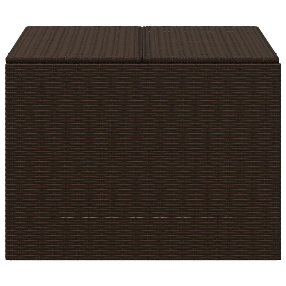 Outdoor Garden Storage Box Removable Bag Brown Poly Rattan Woven BM326340