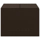 Outdoor Garden Storage Box Removable Bag Brown Poly Rattan Woven BM326340
