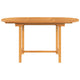 Outdoor Dining Table 43-63 Inch Extendable Oval Top Sanded Teak Wood BM326344