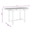 Outdoor Dining Table 43-63 Inch Extendable Oval Top Sanded Teak Wood BM326344