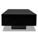 Coffee Table Rectangular Platform 34’’ Modern High Gloss Black Frame BM326346