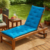 Claire Outdoor Cushion for Bench, 71", Blue Tufted Oxford Fabric