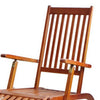 Suvi Outdoor Chaise Lounge Chair, Adjustable Reclining, Footrest, Wood
