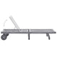Kaye Outdoor Sun Lounger, 79" Acacia Wood Frame, Dark Gray Polyester