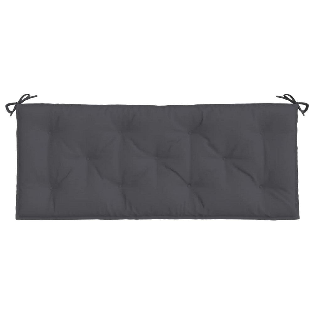 Claire Outdoor Cushion for Bench, 47", Dark Gray Tufted Oxford Fabric