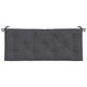 Claire Outdoor Cushion for Bench, 47", Dark Gray Tufted Oxford Fabric