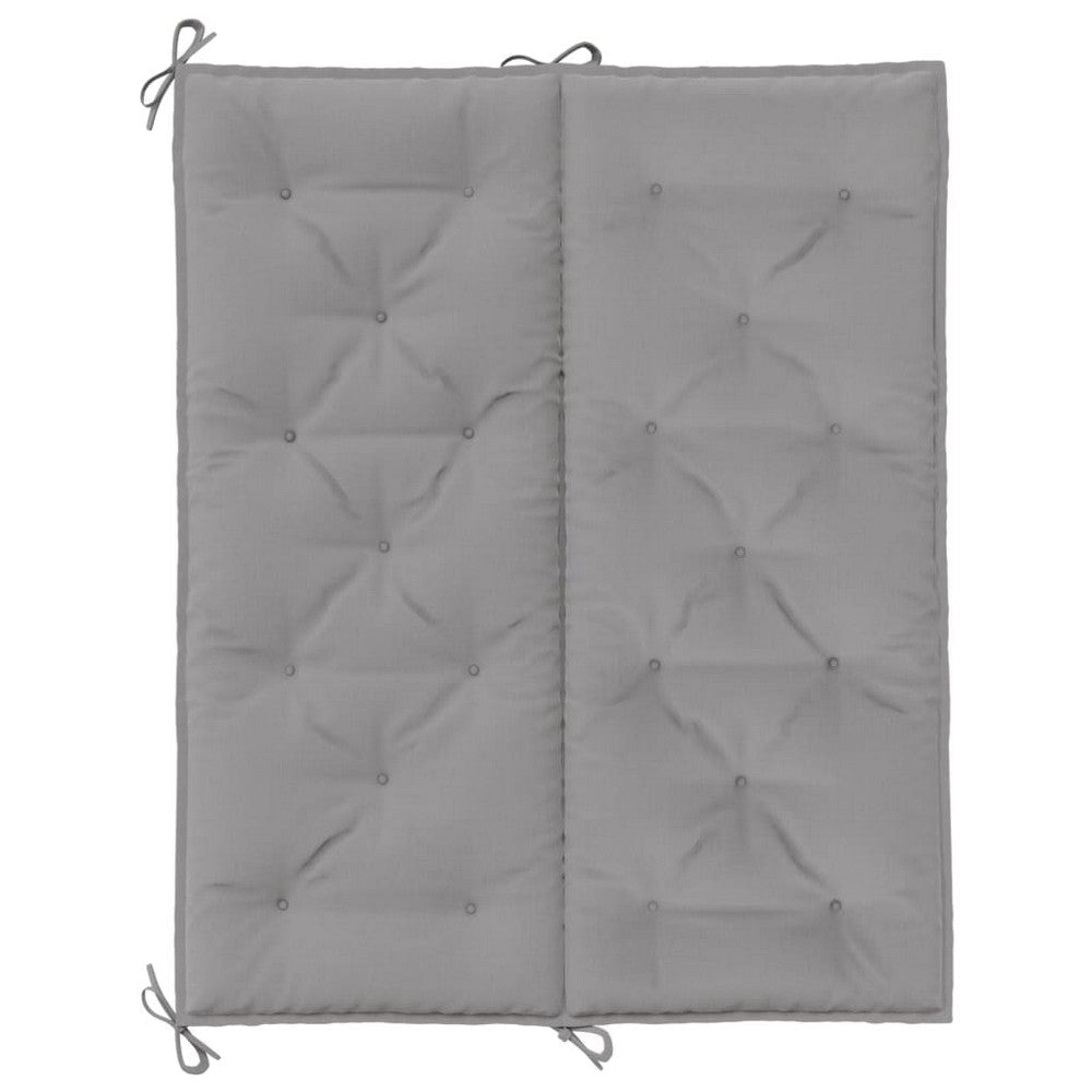 Claire Outdoor Cushion for Bench 47’’ Light Gray Tufted Oxford Fabric BM326369