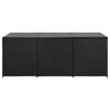 Outdoor Storage Box with Gas Lift 71’’ Rectangular Black Rattan BM326371