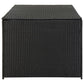 Outdoor Storage Box with Gas Lift 71’’ Rectangular Black Rattan BM326371