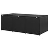 Outdoor Storage Box with Gas Lift 71’’ Rectangular Black Rattan BM326371