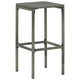 Vian Outdoor Barstool Set of 2 Gray Poly Rattan and Polyester Seats