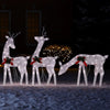 Edy Outdoor Christmas  Decor Set of 3, 90 Warm White LEDs, Red
