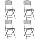 Yoko 5pc Outdoor Breakfast Dining Set 4 Chairs 1 Table Dark Gray BM326395