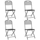 Yoko 5pc Outdoor Breakfast Dining Set 4 Chairs 1 Table Dark Gray BM326395